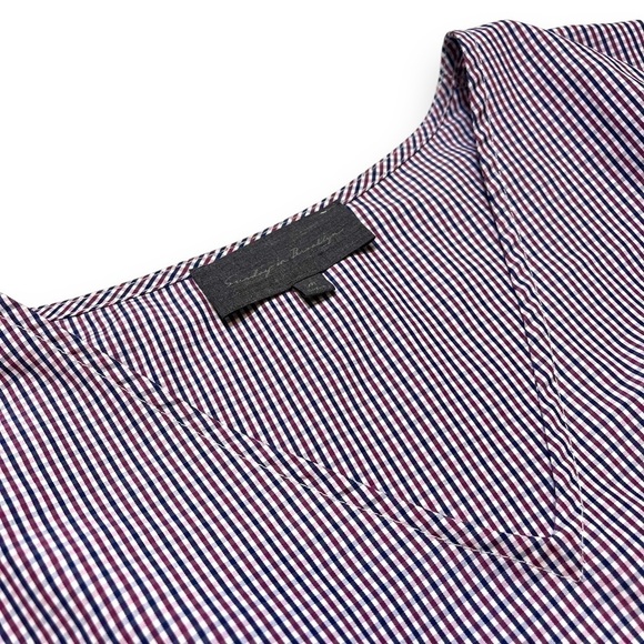 Anthropologie Sunday In Brooklyn Clowncore Shirt Size Medium Purple Gingham Pouf - Picture 5 of 6